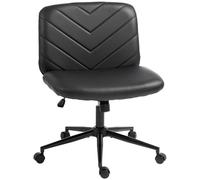 HOMCOM Criss Cross Legged Office Chair Height Adjustable Black
