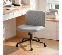 Homcom Criss Cross Legged Office Chair Height Adjustable Grey