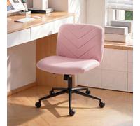 Homcom Criss Cross Legged Office Chair Height Adjustable Pink