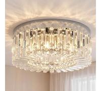 HOMCOM Crystal Chandeliers Ceiling Light 160 Crystal Pendants Silver Tone