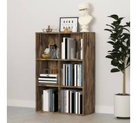 Homcom Cubic Cabinet Bookcase Storage Shelves For Home Office, Rustic Brown