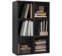 HOMCOM Cubic Cabinet Bookcase Storage Shelves for Home Office, Black