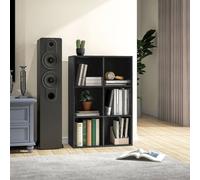 HOMCOM Cubic Cabinet Bookcase Storage Shelves for Home Office, Black