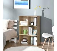 Homcom Cubic Cabinet Bookcase Storage Shelves For Home Office, Oak
