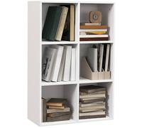 Homcom Cubic Cabinet Bookcase Storage Shelves - White, White