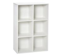 Homcom Cubic Cabinet Bookcase Storage Shelves - White, White