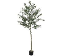 HOMCOM Decorative Artificial Plant Silk Olive Tree 6ft/ 180cm