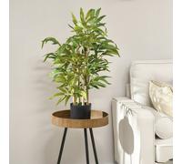 HOMCOM Decorative Artificial Plants Bamboo for Indoor Outdoor Desk Potted in Green HOMCOM Green