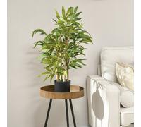 HOMCOM Decorative Artificial Plants Bamboo for Indoor Outdoor Desk Potted in Green HOMCOM Green