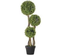 HOMCOM Decorative Artificial Trees Topiary UV-Cut Pot 90cm Light Green
