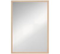 HOMCOM Decorative Rectangular Wall Mirror, 70 x 50 cm Wall-Mounted Bathroom Mirror for Living Room, Bedroom, Hallway, Natural Wood