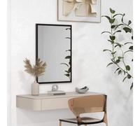 HOMCOM Decorative Rectangular Wall Mirror, 70 x 50 cm Wall-Mounted Bathroom Mirror for Living Room, Bedroom, Hallway, Black