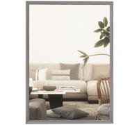HOMCOM Decorative Rectangular Wall Mirror Wall-Mounted 70 x 50 cm Grey | Bathroom Mirror, Living Room, Bedroom, Hallway