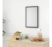 HOMCOM Decorative Rectangular Wall Mirror, Wall-Mounted Bathroom Mirror for Living Room, Bedroom, Hallway, Black | Size: Medium HOMCOM Black Medium