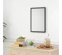 HOMCOM Decorative Rectangular Wall Mirror, 70 x 50 cm Wall-Mounted Bathroom Mirror for Living Room, Bedroom, Hallway, Black