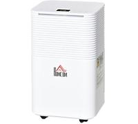 HOMCOM Dehumidifier 10L with 2L Water Tank - Size: 22 x 25 x 44.5cm - White - Wilko