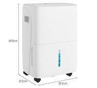 HOMCOM Dehumidifier with 24H Timer and Auto-Clean Filter 30 L White 821-037V70WT