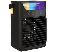 HOMCOM Desk Fan with Adjustable Head, 3-Speed Small Fan with 700ml Water Tank Black