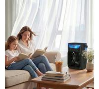 HOMCOM Desk Fan With Adjustable Head, 3-speed Table Fan Black, Black