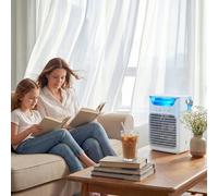 HOMCOM Desk Fan With Adjustable Head, 3-speed Table Fan White, White