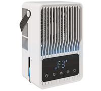 HOMCOM Desk Fan with Humidifier and RGB Light Portable Table Fan with 550ml Water Tank Black