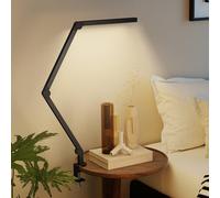 Homcom Desk Lamp With Adjustable Swing Arm, Dimmable Led Desk Light In Black Black
