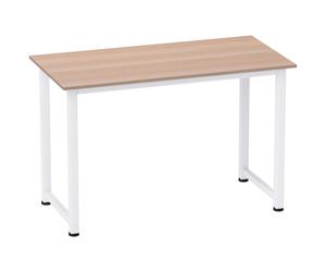 HOMCOM Desk Workspace Oak Effect/White
