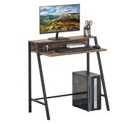 Homcom Desk Writing Rustic Brown/White