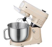 HOMCOM Digital Stand Mixer, 6L 1400W Tilt-Head Food Mixer with 11 Speeds, Pulse & Fermentation Function, LED Display, Dough Hook and Scraper, Whisk, Beater, Egg Separator, Dishwasher-Safe Bowl, Cream