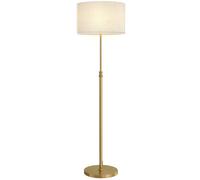 HOMCOM Adjustable Linen Shade Floor Lamp with Remote - Size: 38 x 46 x 46cm - Gold Tone - Wilko