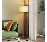 HOMCOM Dimmable Floor Lamp, Standing Lamp with Adjustable Colour Temperature in Gold HOMCOM Gold