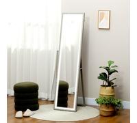 HOMCOM Dimming Full Length Mirror w/ Lights Standing Leaning Wall Mount - Grey | TJ Hughes Oak