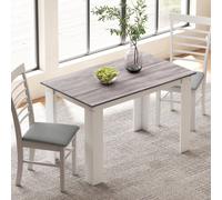 HOMCOM Dining Table for 4-6 People, Wood Effect Tabletop, Grey | Size: 120 cm x 70 cm HOMCOM Grey 120 cm x 70 cm