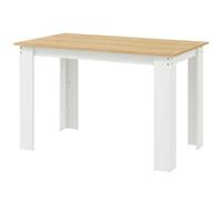 HOMCOM Dining Table for 4-6 People, Wood Effect Tabletop in Natural | Size: 120 cm x 70 cm HOMCOM Natural 120 cm x 70 cm