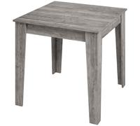 HOMCOM Dining Table for 4, 80L x 80W x 75Hcm, Modern Square Kitchen Table with Wood Effect Tabletop, Grey Wood Effect