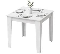 HOMCOM Dining Table for 4, 80L x 80W x 75Hcm, White