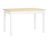 HOMCOM Dining Table for 4 to 6 Kitchen Table with Thick Legs Oak Wood Grain