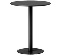 HOMCOM Dining Table, Round Kitchen Table with Steel Base for Living Room, Dining Room, 60 x 60 x 72cm, Black