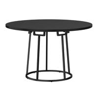 HOMCOM Dining Table Space Saving Kitchen Table Spliced Tabletop Conical Metal Base 120 cm Round Black