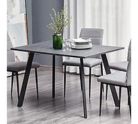 Homcom Dining Table with Metal Legs and Tabletop Dark Grey 1,200 x 76 x 760 mm