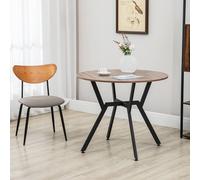 HOMCOM Small Kitchen Table with Black Steel Legs Dining Desk for Living Room | TJ Hughes