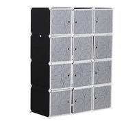 DIY Portable Wardrobe Closet - 111L X 47W X 145Hcm-Black/White - Home Living | TJ Hughes Black