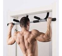 HOMCOM Doorway Pull up Bar Door Frame Chin up Push up Bar Home Gym Grey