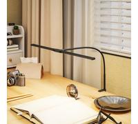 HOMCOM Double Head Table Lamp with 3 Colour Modes & 10 Dimmable, Black