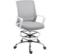 HOMCOM Draughtsman Chair Basic Tilt Grey 120 kg 921-825V70GY 580 x 580 x 1,230 mm