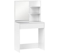 HOMCOM Dressing Table with Mirror and Storage - White
