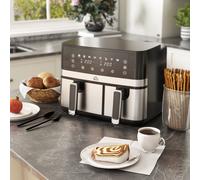HOMCOM Dual Zone Air Fryer 8.5L Double Air Fryer with SYNCFinish