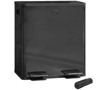 HOMCOM Dual Kitchen Bin, 2 x 20L Stainless Steel Double Rubbish Bin with Soft Close Lid, Removable Inner Buckets, Rubbish Bags, Fingerprint-Proof for Recycling and Waste, Glossy Black