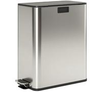 56L Dual Kitchen Bin with Removable Inner Buckets for Recycling and Waste