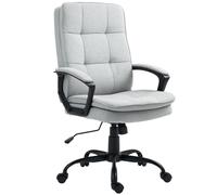 HOMCOM Dual-Layer Padding Fabric Office Chair - Grey